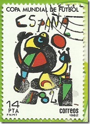 España - Copa mundial de Futbol '82 Cartel Aunciador Obra de Joan Miró 1981  1